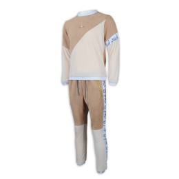 WTV169 Customized Winter Contrast Casual Set Golden Pants Bag Zipper 100% Poly Sports Suit Shop WTV169 Customized Winter Contrast Casual Set Golden Pants Bag Zipper 100% Poly Sports Suit Shop